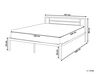 Cama de casal em metal branco 160 x 200 cm CUSSET_735368