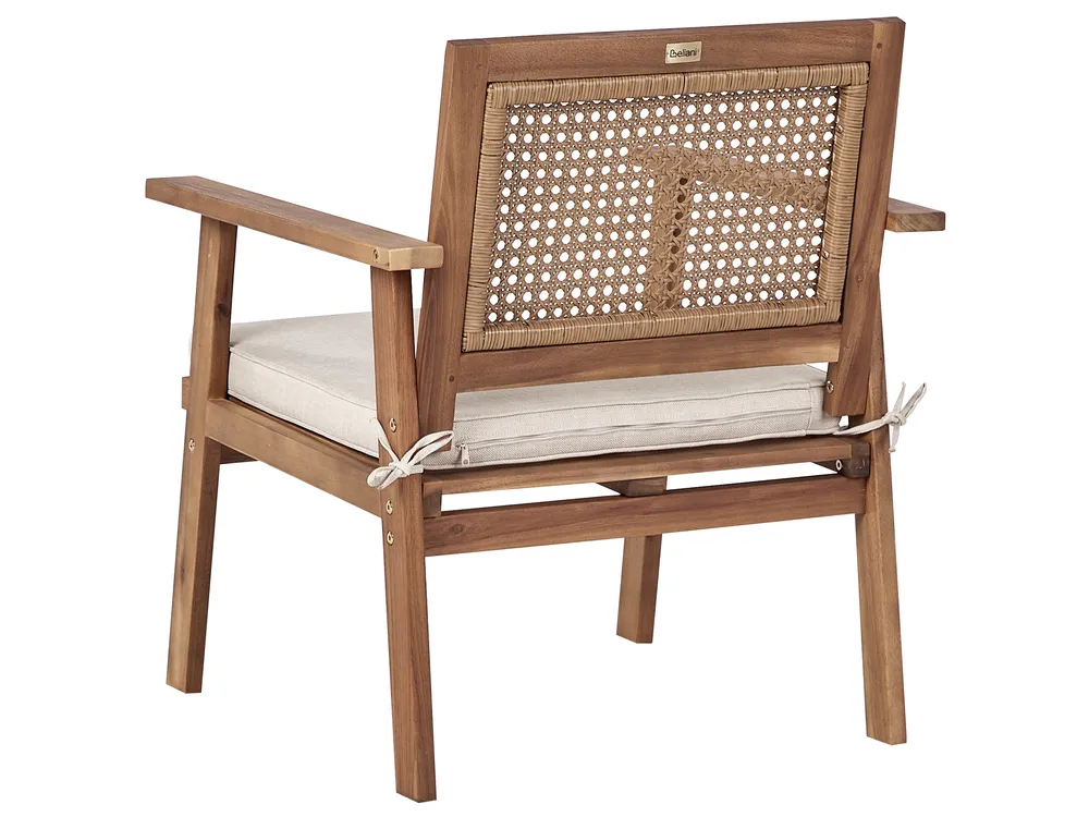 Set da giardino con tavolo 4 posti ARENELLA Legno di acacia certificato Beige chiaro_928380