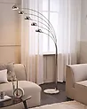 Lampa podłogowa FLINDERS Regulowana Metal Srebrny