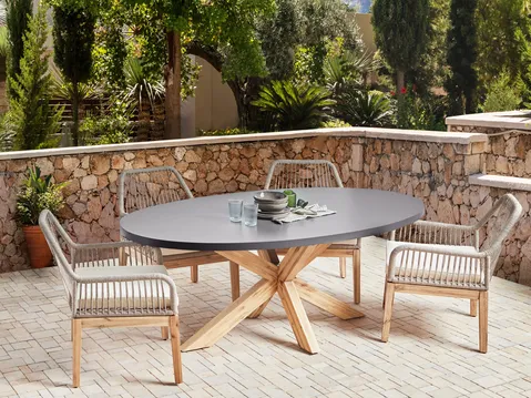 Cement table and chairs discount