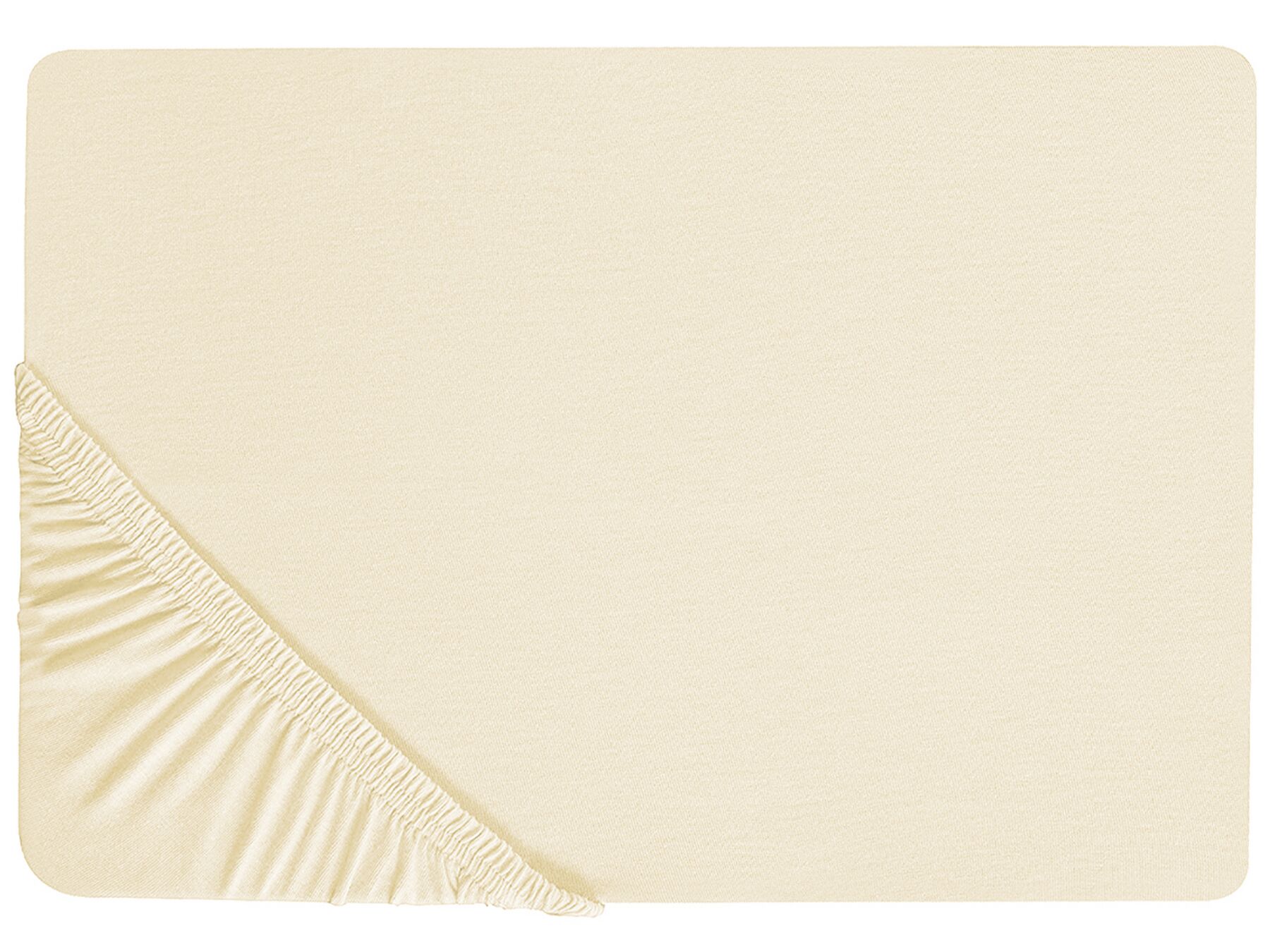 Bézs pamut gumis lepedő 180 x 200 cm JANBU_845253