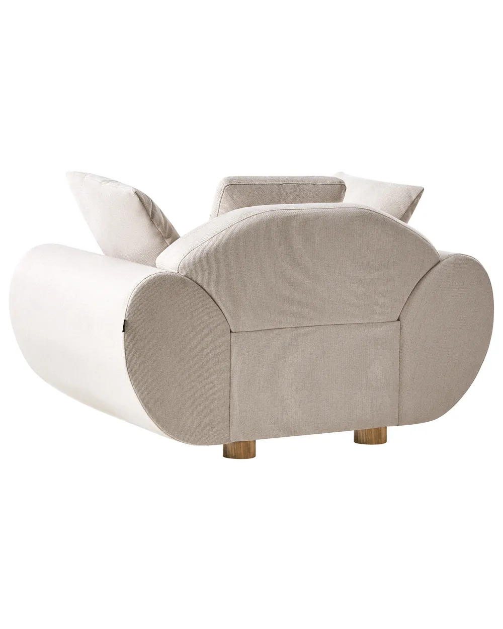 Armchair RINGEL with Cushions Fabric Light Beige_1025416