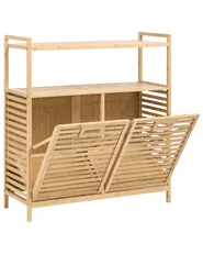 Tilt-Out Laundry Cabinet CEJAR 88 cm Bamboo Light Brown_1144744
