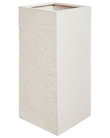 Blumentopf hellbeige quadratisch 26 x 26 x 60 cm DION