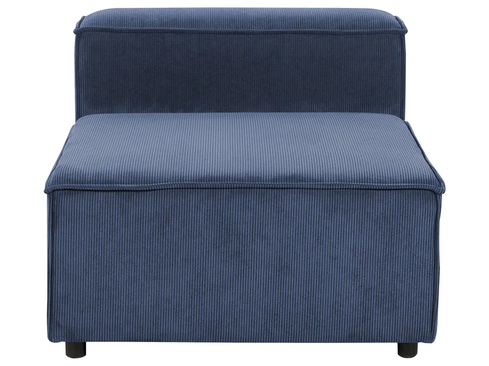 Modular Corner Sofa 4 Seater ARDAL Corduroy Dark Blue Left Hand_1008772