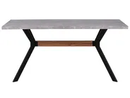 Dining Table BENSON Grey Concrete Effect 160 cm 90 cm_755586