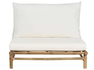 Garden Lounge Set with Table 2 Seater TODI Bamboo Off-White_872755