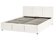 Bett mit Stauraum BOUSSE Stoff Cremeweiß 140 x 200 cm_1074737