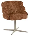 Silla de comedor giratoria YOUNGSTOWN Tela Marrón dorado