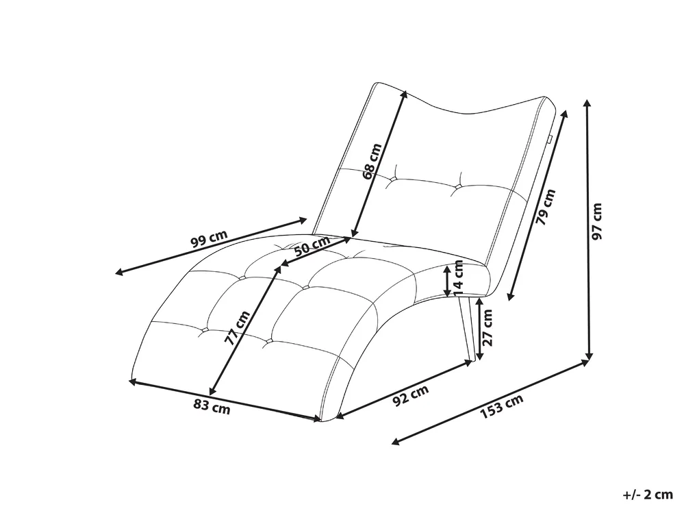 Chaise longue QUILLY Velluto a coste Verde_1095992