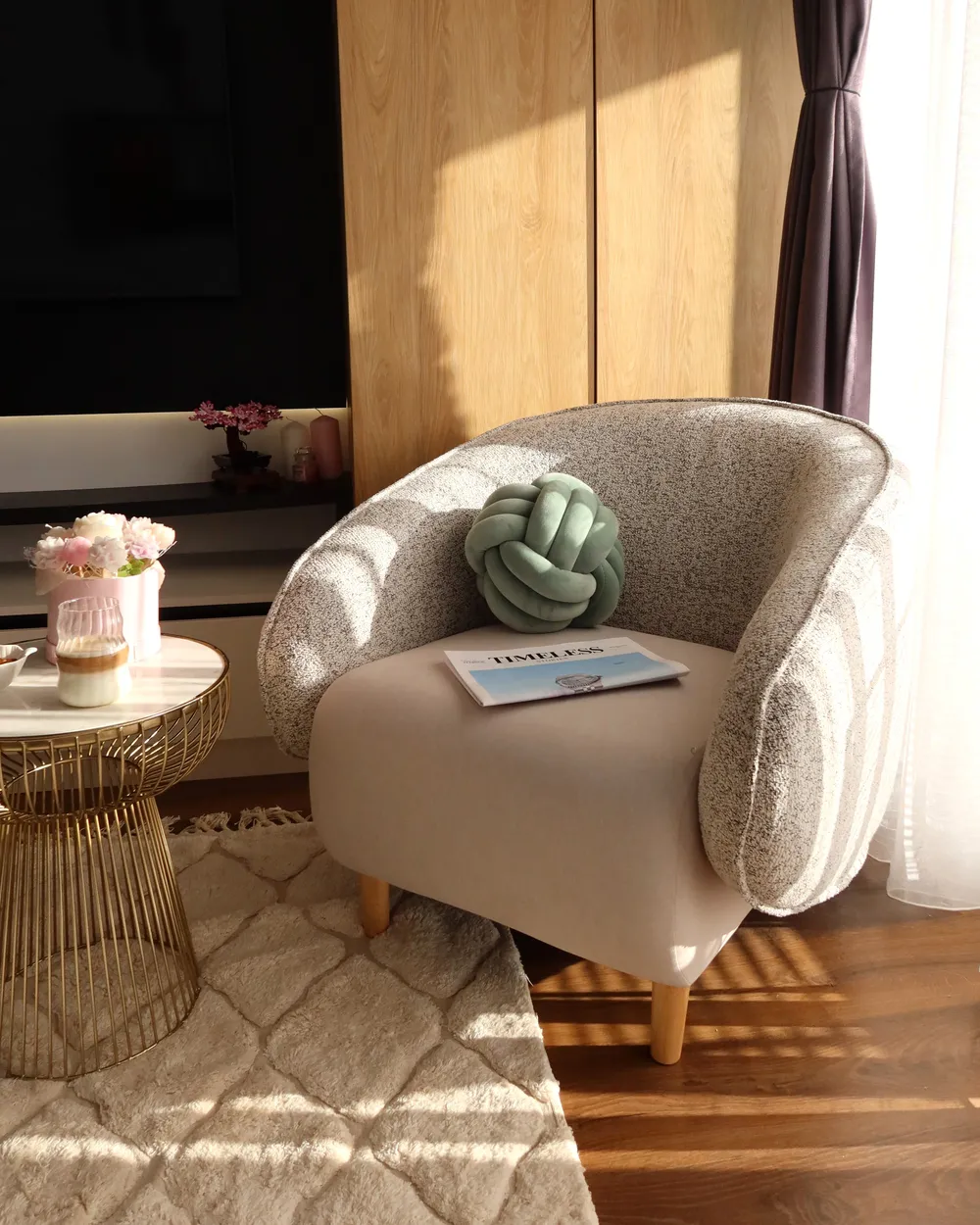 Poltrona UMEA Tessuto Beige chiaro_1031082