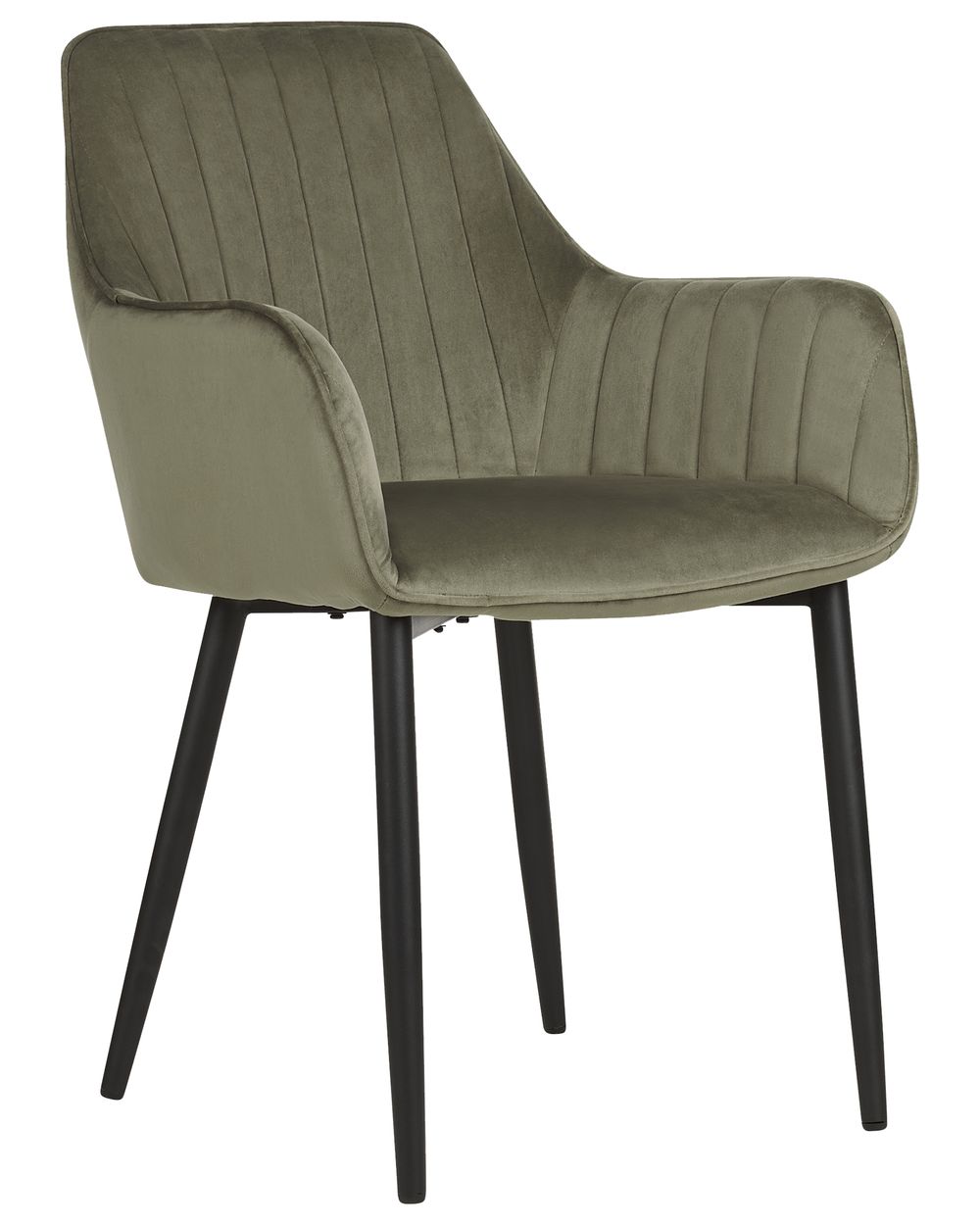 Velvet olive green chair discount