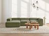 Modular Corner Sofa 4 Seater ARDAL Corduroy Green Right Hand