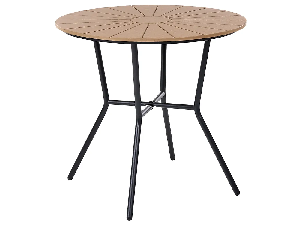 Garden Dining Table LINOSA 80 cm 80 cm Metal Black