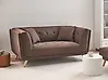 Sofa 2 Seater HABO Fabric Dark Brown