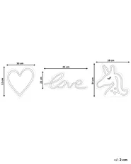 Set di 3 insegne LED al neon SUSIE Rosa_847808
