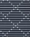 Teppich marineblau 70 x 200 cm geometrisches Muster Kurzflor CHARVAD_831733
