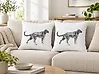 Conjunto de 2 cojines decorativos MARULA 45 x 45 cm Algodón Blanco Patrón animal