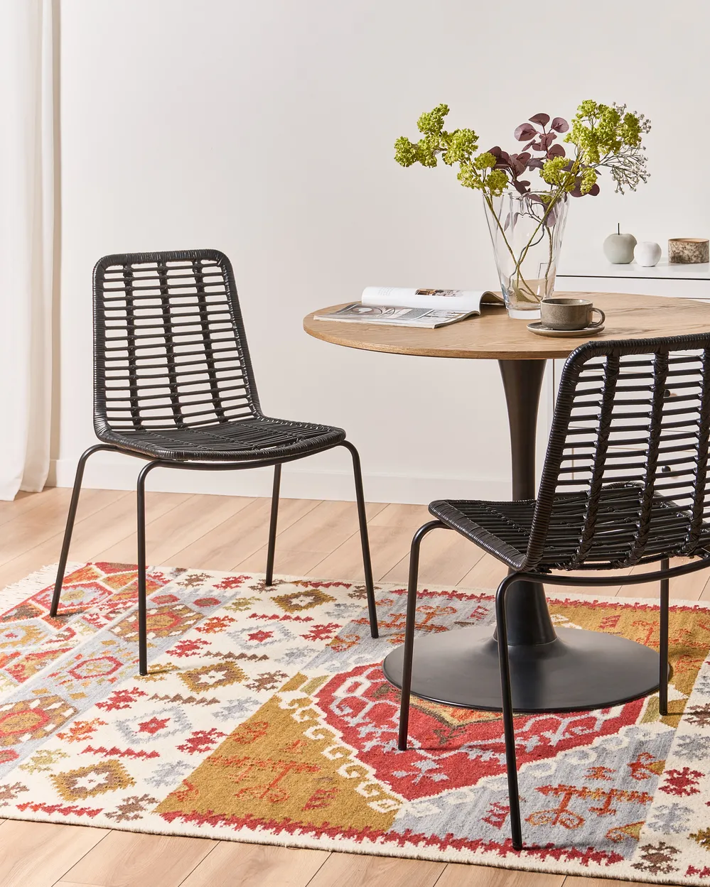 Set di 2 sedie da pranzo TAOS Rattan Nero_1086600