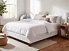 Bed without Headboard Fabric ROANNE 180 x 200 cm (EU Super King) Light Grey