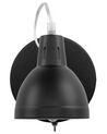 Set of 2 Wall Lamps Metal Black HARRINGTON_837907