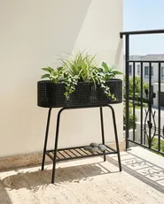 Kwietnik LINNAEA 60 cm Metal Czarny_1064726
