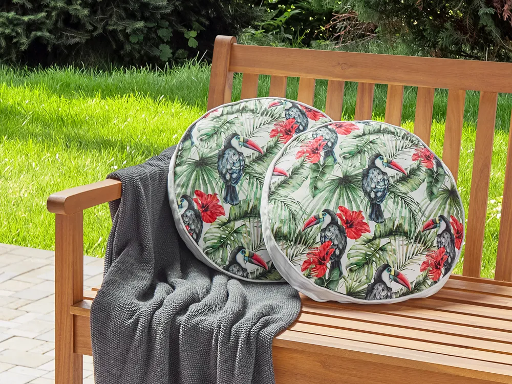 Set of Outdoor Cushions MALLARE Animal Pattern 40 x 40 cm Green