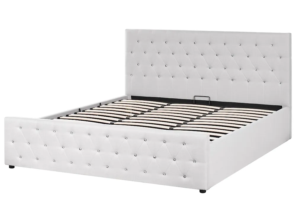 Ottoman Bed AMIENS Fabric Beige 180 x 200 cm (EU Super King)_1185154