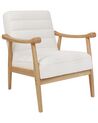 Fauteuil en bouclé blanc LEKNES_927225