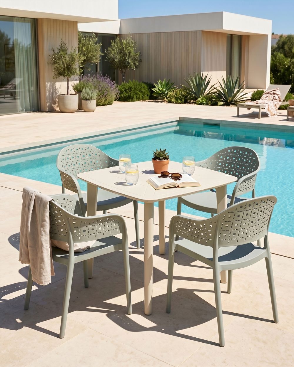 Lot de 4 chaises NARINO Vert clair