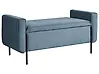 Upholstered Storage Bench LEWES Fabric Blue