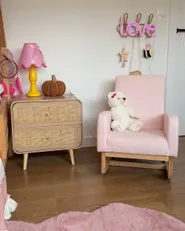 Kids Rocking Chair NORBY Boucle Pastel Pink_1186259