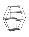 4 Tier Geometric Wall Shelf Black TIGARD_715891