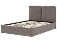 Bett mit Stauraum ARBOIS Chenillegewebe Taupe 140 x 200 cm_1023109
