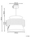 Lámpara de techo de poliéster/ratán/algodón natural/verde claro 167 cm LUYANO_836997