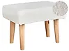 Footstool TAKOMA Boucle White