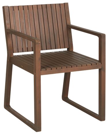Krzesło ogrodowe akacjowe ciemne drewno SASSARI