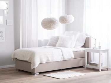 Fabric EU Single Size Divan Bed Beige ADMIRAL