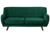 Soffa 3-sits sammet smaragdgrön BODO_738279