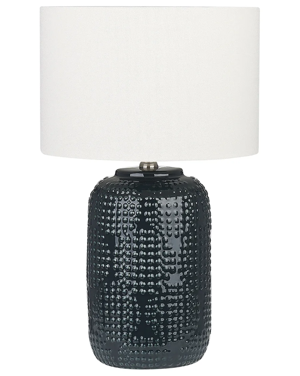 Lampe à Poser En Céramique Perlée Bleue - Vintage 1960, Style Classique, Ampoule E27