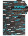 Cowhide Area Rug 160 x 230 cm Brown and Blue KISIR_764720