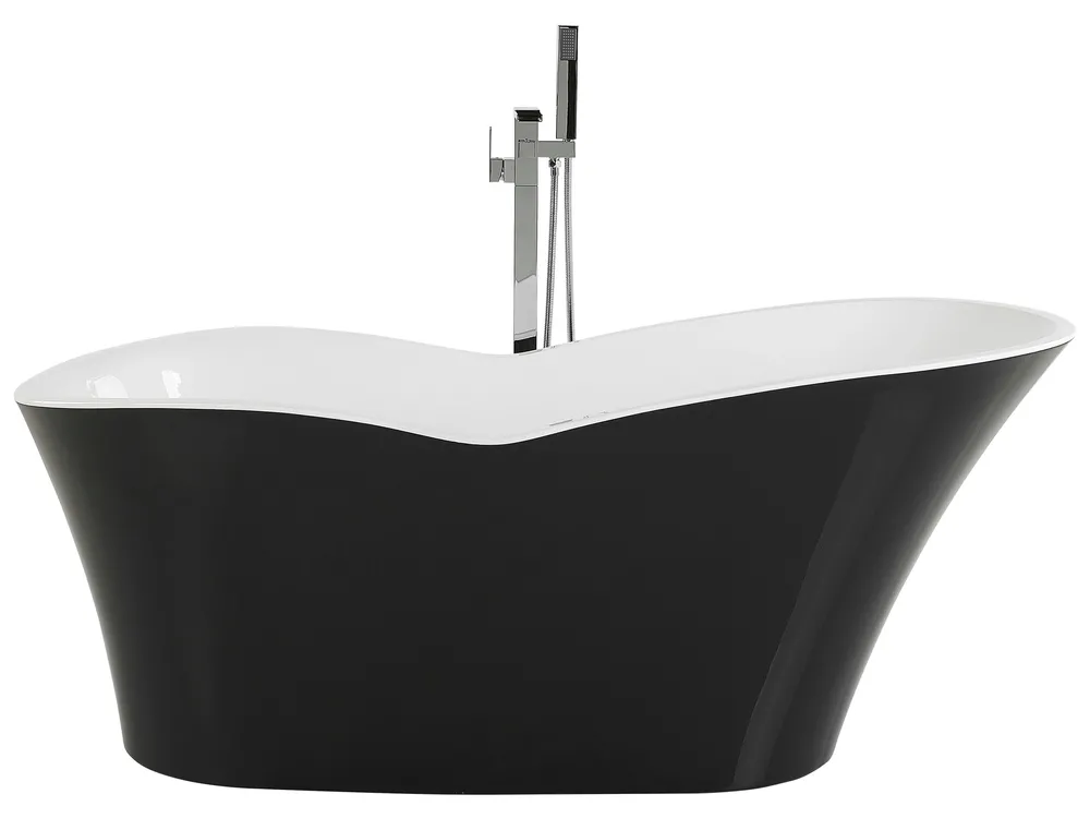 Vasca da bagno freestanding DULCINA 170 x 80 cm Nero/Bianco_812178