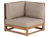 Right Hand 4 Seater Acacia Wood Garden Corner Sofa Set Taupe TIMOR_803203