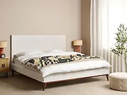 Bed Velvet BAYONNE 180 x 200 cm (EU Super King) Off-White_1188140