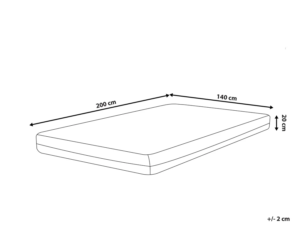 Materac termoelastyczny MEMORY BALANCE PLUS H2/3 średnio twardy 140 x 200 cm_808031
