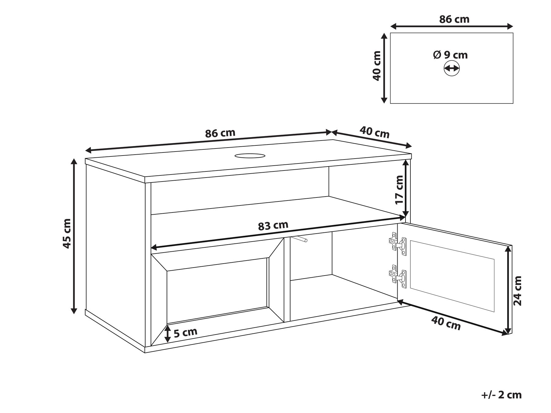 Wall Mounted Washbasin Cabinet Light Wood ROSELL_952961