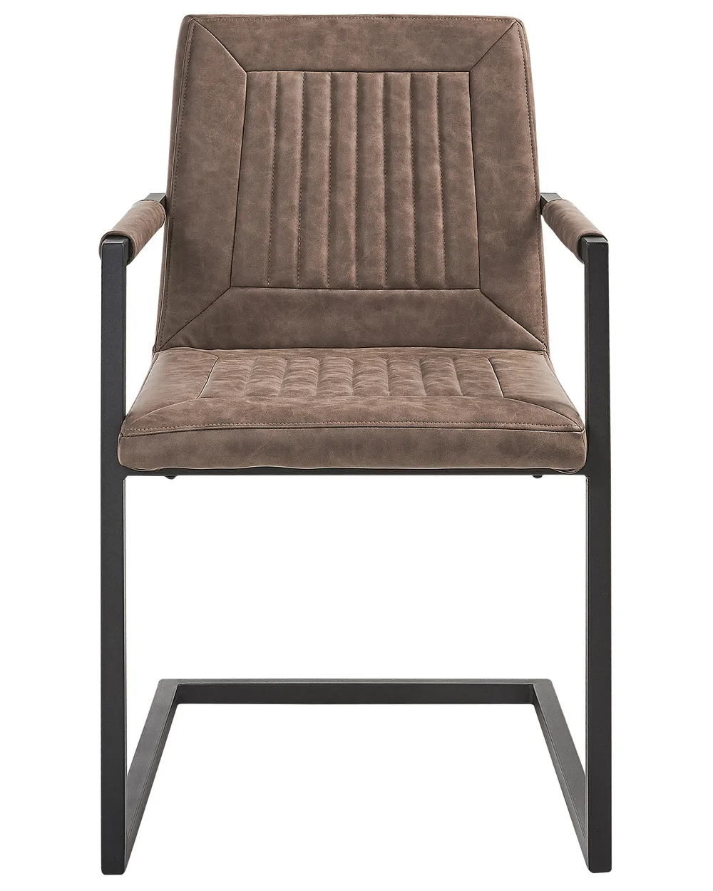 Set of 2 Conference Chairs BRANDOL Faux Leather Brown_790029