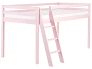 Mid Sleeper Bed Pine Wood ASCOUX 90 x 200 cm (EU Single) Pink_962468