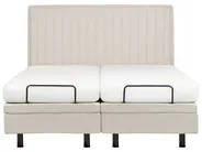 Bett verstellbar Stoff DUKE II 160 x 200 cm Hellbeige_910547