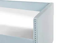 Rozkládací postel Umělý samet TROYES 90 x 200 cm Světle modrá_837064